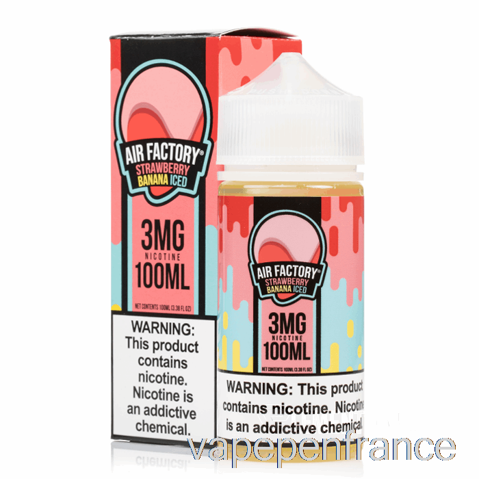 Glace à La Banane Et Aux Fraises - Usine D'air - Stylo Vape 100 Ml 3 Mg